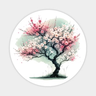 Blossom of Renewal Spring Awakening Illustration Magnet